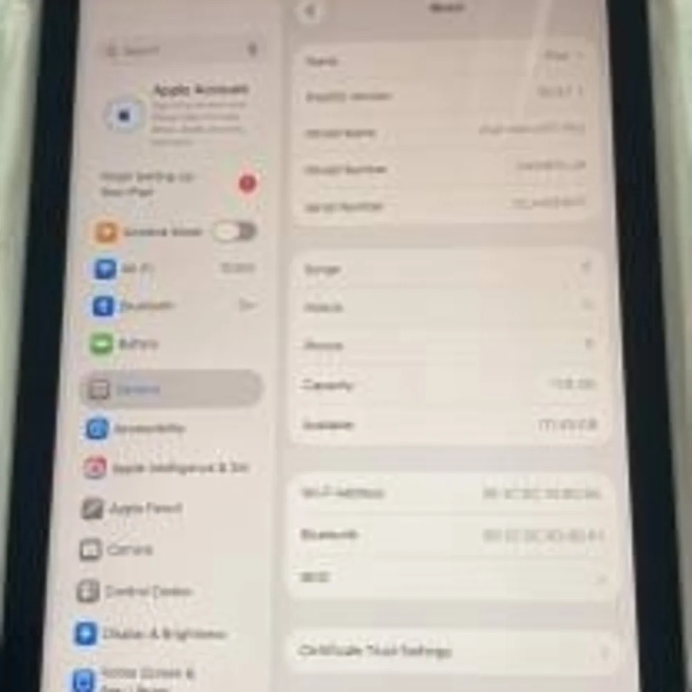 Apple Tablet with Black Frame and Vibrant Display